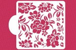 SZABLON DO TORTU Peonie - szablon kwadratowy