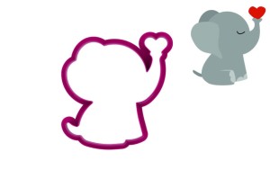 Foremka SŁOŃ Z SERCEM