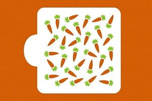 SZABLON Marchewki - szablon dwuczęściowy tło