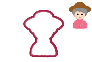 Foremka BABCIA W KAPELUSZU