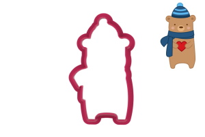 Foremka MIŚ W CZAPCE I SZALIKU