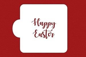 SZABLON Happy Easter - napis ozdobny