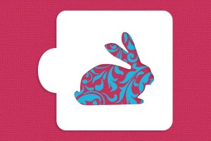 SZABLON Królik z wzorem Floral - szablon dwuczęściowy