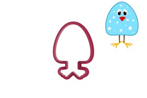 Foremka PISANKA NA NÓŻKACH