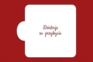 SZABLON Dziękuję za przybycie