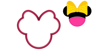 Foremka GŁOWA MYSZKI Z KOKARDĄ