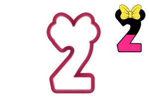 Foremka CYFRA 2 Z USZAMI I KOKARDĄ