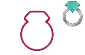 Foremka PIERŚCIONEK Z DIAMENTEM