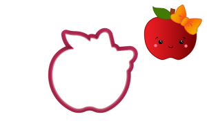 Foremka JABŁKO Z KOKARDĄ