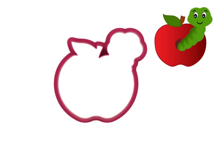 Foremka JABŁKO Z ROBACZKIEM - inspiracja.png