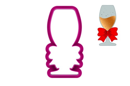 Foremka KIELISZEK DO SZAMPANA Z KOKARDĄ.jpg