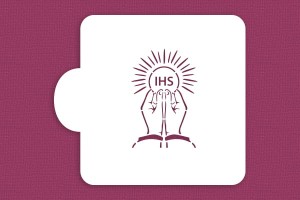 SZABLON Dłonie trzymające hostię