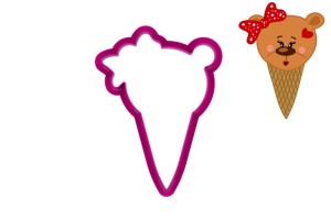 Foremka LÓD ROŻEK - MIŚ DZIEWCZYNKA