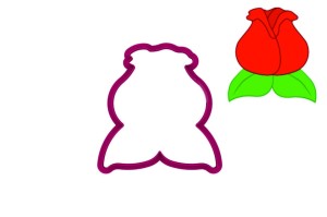 Foremka PĄCZEK RÓŻY Z LISTKAMI