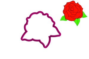 Foremka RÓŻA Z LISTKAMI II