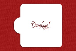 SZABLON Napis Dziękuję!