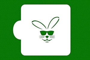 SZABLON Królik w okularach