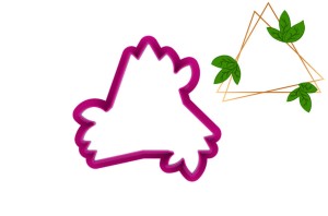 Foremka PLAKIETKA TRÓJKĄTNA Z LISTKAMI