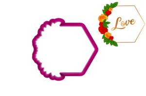 Foremka PLAKIETKA PLASTER MIODU Z KWIATAMI I LISTKAMI