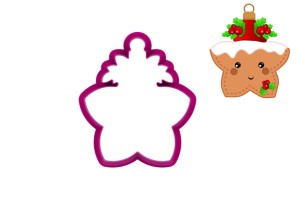 Foremka BOMBKA GWIAZDKA Z GAŁĄZKAMI