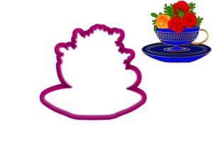 Foremka FILIŻANKA Z BUKIETEM