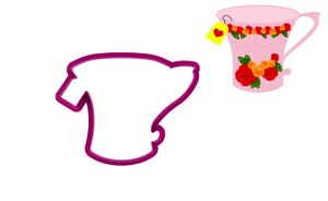 Foremka FILIŻANKA Z TOREBKĄ HERBATY