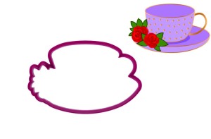 Foremka FILIŻANKA Z KWIATAMI