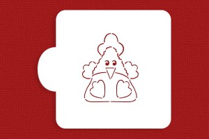 SZABLON Trójkątny kurczak - kolorowanka / kontur