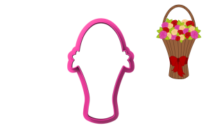 Foremka WYSOKI KOSZ Z KWIATAMI