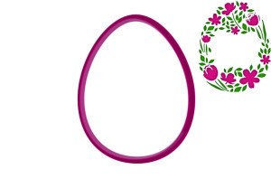 Foremka JAJKO DUŻE 18 CM + szablon