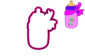 Foremka BUTELKA Z KOKARDĄ I