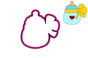 Foremka BUTELKA Z KOKARDĄ II