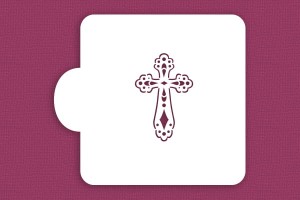 SZABLON Krzyżyk ze zdobieniami