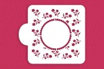 SZABLON Ramka z falbanką i kwiatami