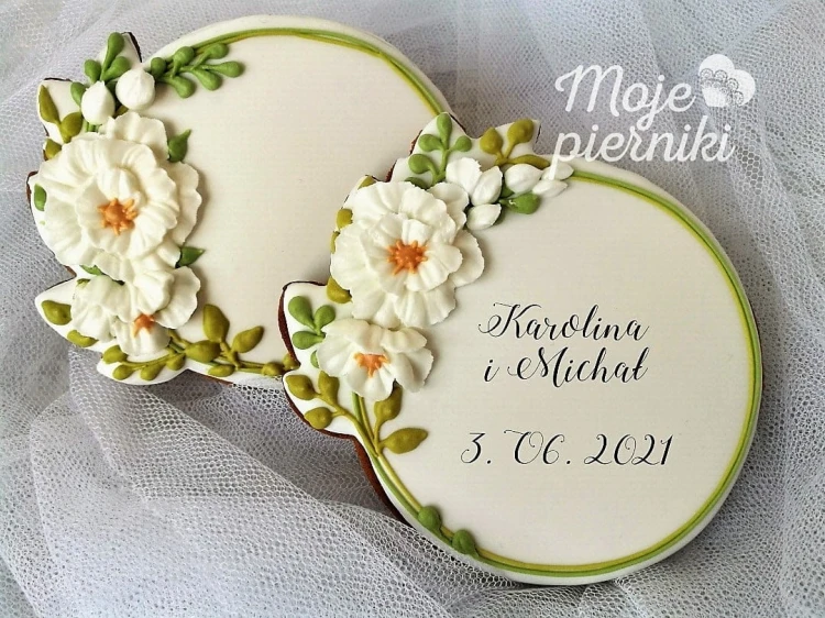 Foremka PLAKIETKA OKRĄGŁA Z LISTKAMI - Moje pierniki Ewa Kiszowara II.jpg