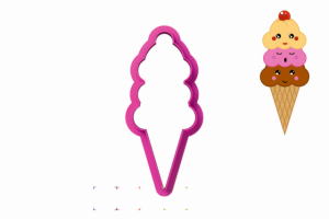 Foremka LÓD TRZYGAŁKOWY Z WIŚNIĄ