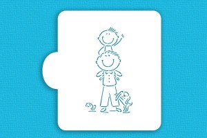 SZABLON Tata z synkiem - wzór do krawata