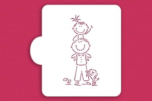 SZABLON Tata z córeczką - wzór do krawata