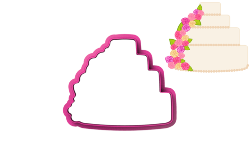 Foremka TORT PIĘTROWY Z KWIATAMI.png