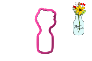 Foremka BUTELKA Z KWIATAMI