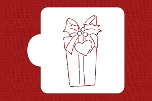 SZABLON Prezent świąteczny - kolorowanka / kontur