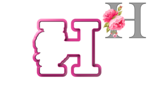 Foremka LITERA H Z KWIATAMI