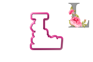 Foremka LITERA L Z KWIATAMI