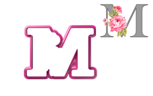 Foremka LITERA M Z KWIATAMI