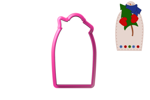 Foremka DUŻY BAŁWAN Z CHOINKĄ.png