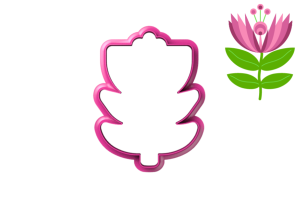 Foremka KWIATEK VIII PÓŁOKRĄGŁY Z PRĘCIKAMI