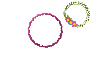 Foremka PLAKIETKA DO RAMKI Z LISTKAMI