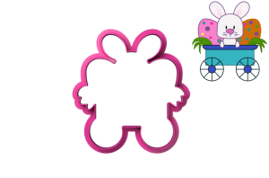 Foremka WÓZEK Z KRÓLIKIEM I PISANKAMI