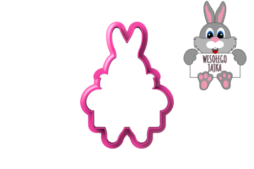Foremka KRÓLIK Z BANEREM I ŁAPAMI.png