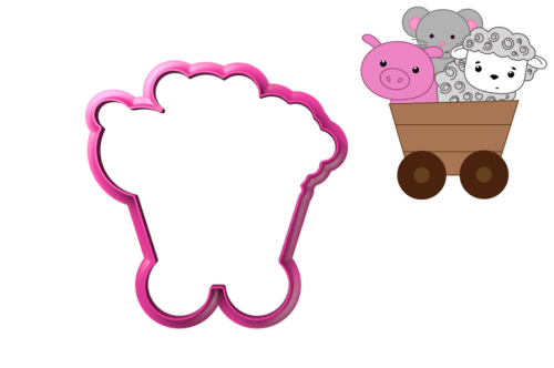 Foremka WÓZEK ZE ŚWINKĄ, OWIECZKĄ I MYSZKĄ.png